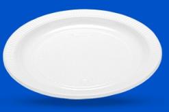 Prato Pl�stico Raso Branco 210mm (1x10un) - Totalplast