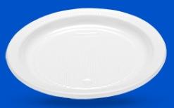 Prato Pl�stico Raso Branco 180mm (1x10un) - Totalplast