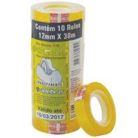 Fita Adesiva Polisil Transp. 12mm x 30 metros 